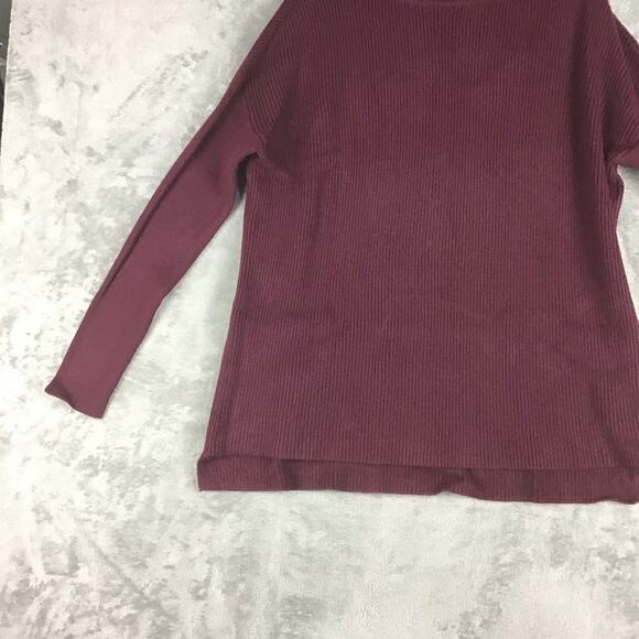 Devotion by Cyrus Women’s M Maroon Cowl Neck Ribbed Tunic Sweater NWOT - Picture 9 of 14